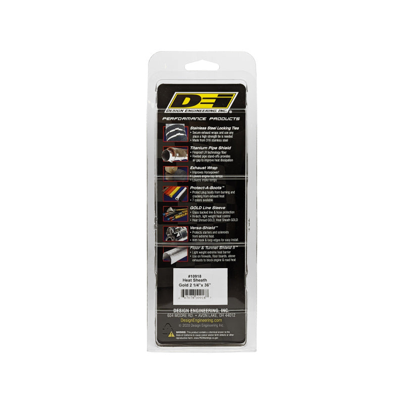 DEI 10918 Heat Shroud GOLD 2-1/4in x 36in