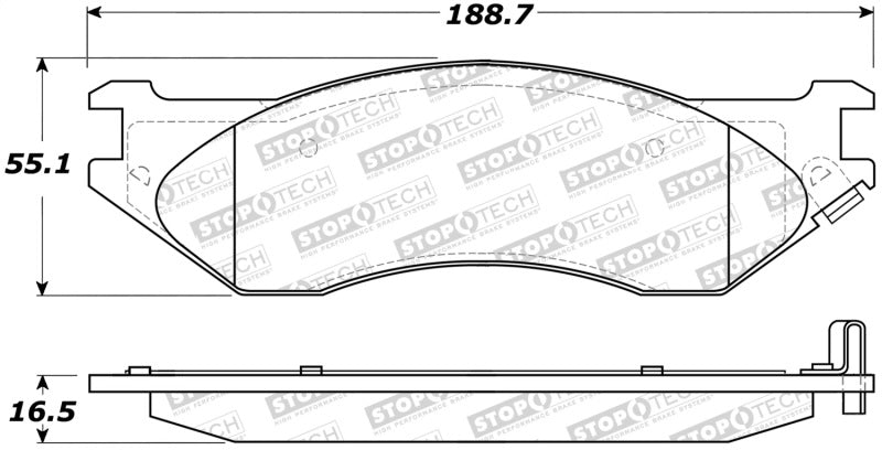 Stoptech 308.0702 Street Brake Pads