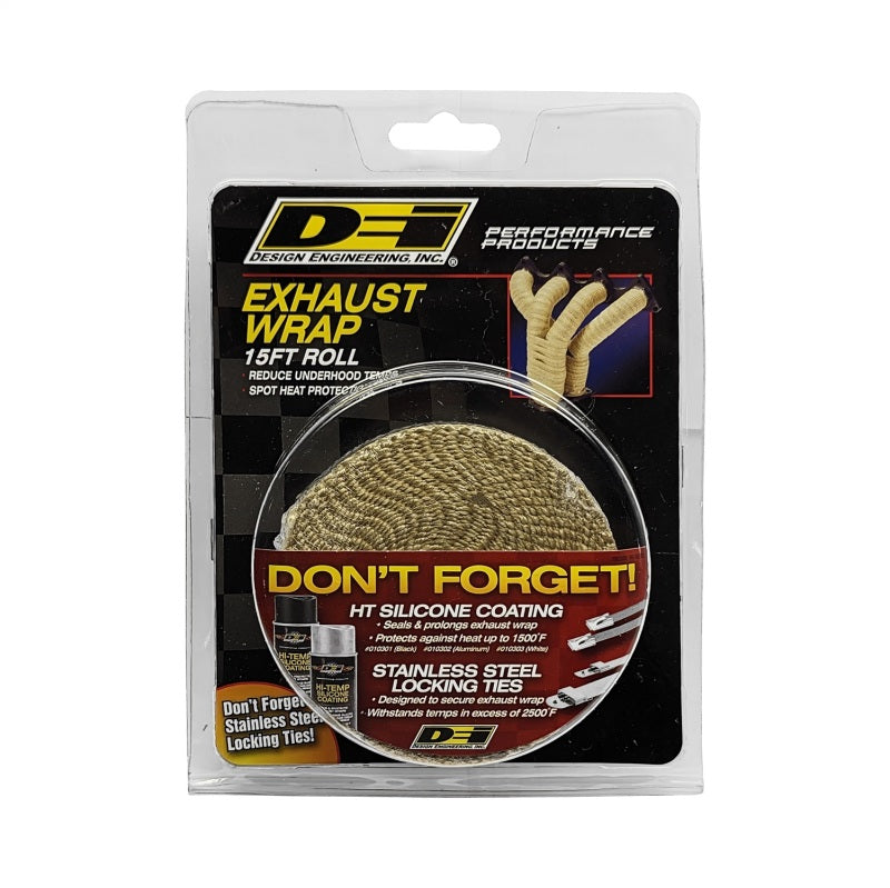 DEI 10105 Exhaust Wrap 1in x 15ft - Tan