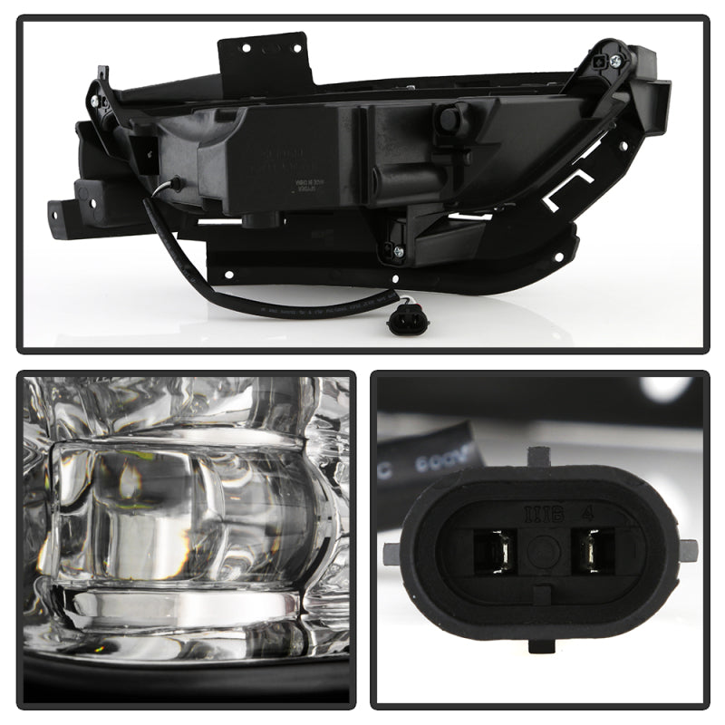 Spyder 5086945 fits Chrysler 15-20 200 2016 OEM Style Full LED Fog Lights W/Uni