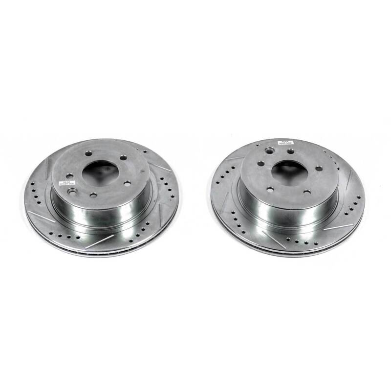 PowerStop fits Infiniti 03-04 M45 Rear Evolution Drilled & Slotted Rotors - Pair