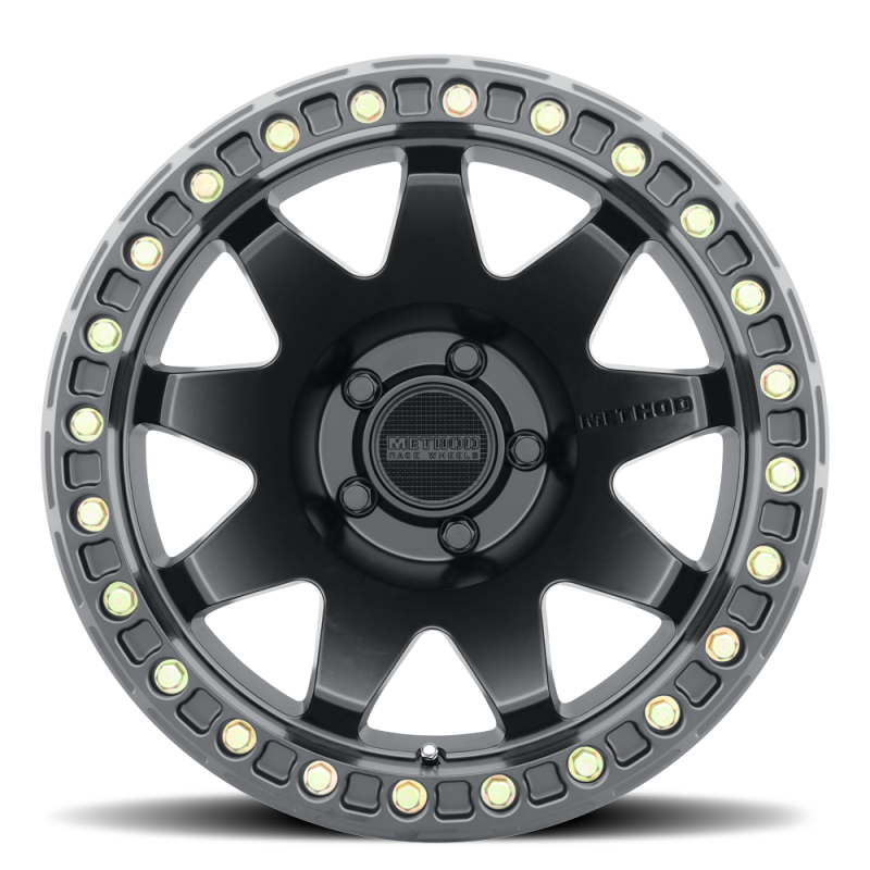 Method Wheels MR10879087544B Method MR108 17x9 -44mm Offset 8x170 130.81mm CB Matte Black w/BH-H24 Wheel