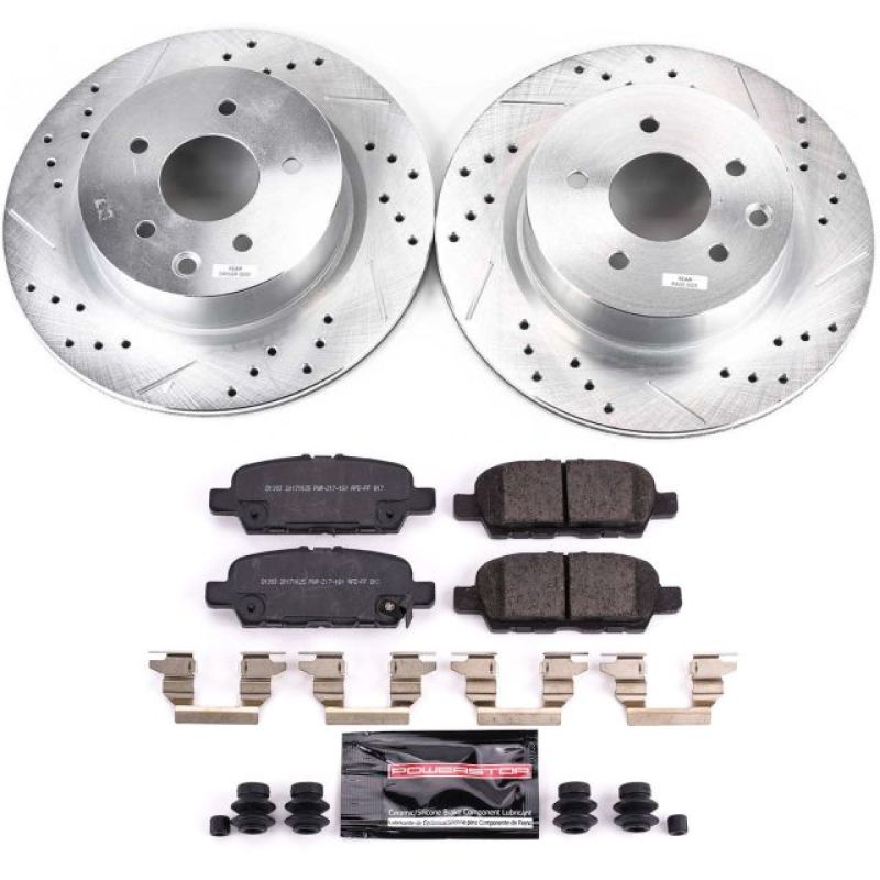 PowerStop K8062 fits Nissan 18-19 370Z Rear Z23 Evolution Sport Brake Kit