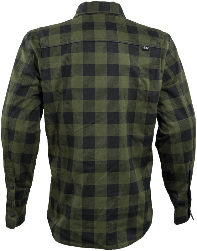 Speed and Strength 609884 True Grit Armored Motoshirt Olive/Black - Large