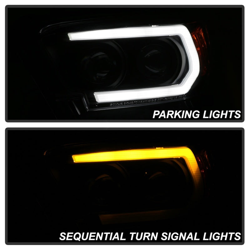 Spyder 5085818 fits Toyota 16-18 Tacoma Projector Headlights - Seq LED Turn - B
