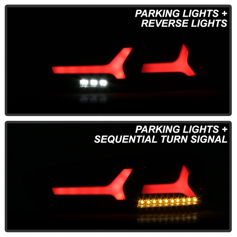 Spyder 5088130 fits Mitsubishi 08-14 Lancer/Evolution X V2 LED Tail Lights - Bl