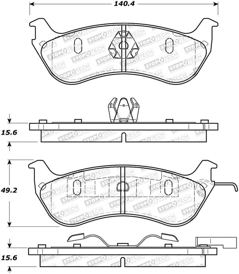 Stoptech 308.069 Street Brake Pads