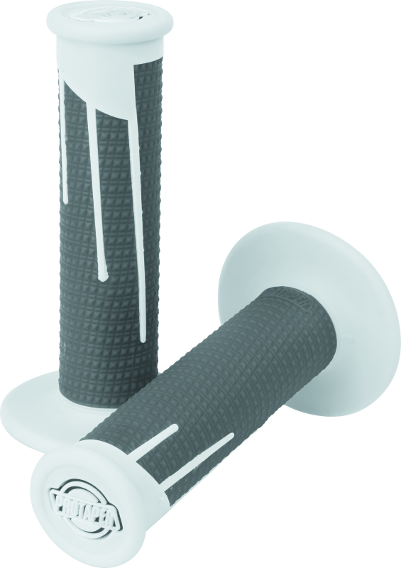 ProTaper 21690 Full Diamond Clamp-On Grips - White/Dark Gray