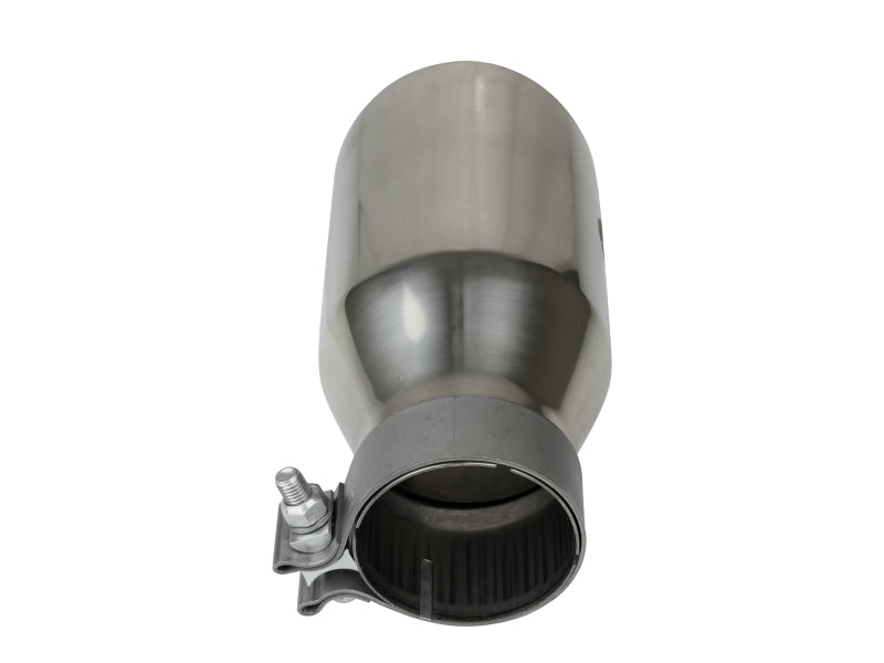AFE 49T30454-P093 orce-Xp Univ 304 SS Double-Wall Clamp-On Exhaust Tip - Polish