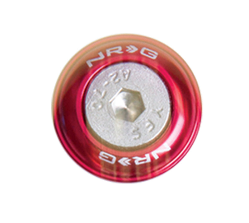 NRG FW-110RD Fender Washer Kit w/Rivets For Metal (Red) - Set of 10