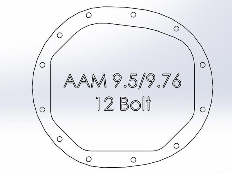 AFE 46-71120B Pro Series AAM 9.5/9.76 Rear Diff Cover Black w/Mach Fins 14-19 f