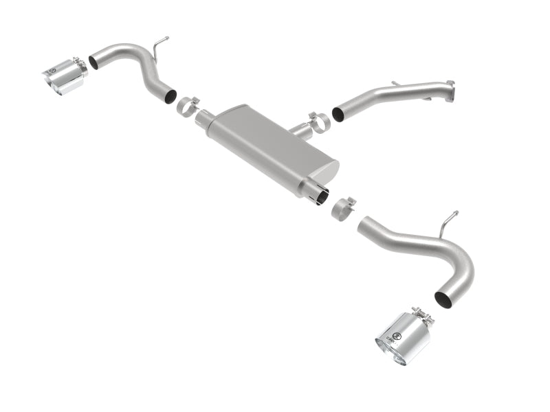 AFE 49-47016-P Series 2.5in 409 SS Axle-Back Exhaust System Polished 18-20 fit