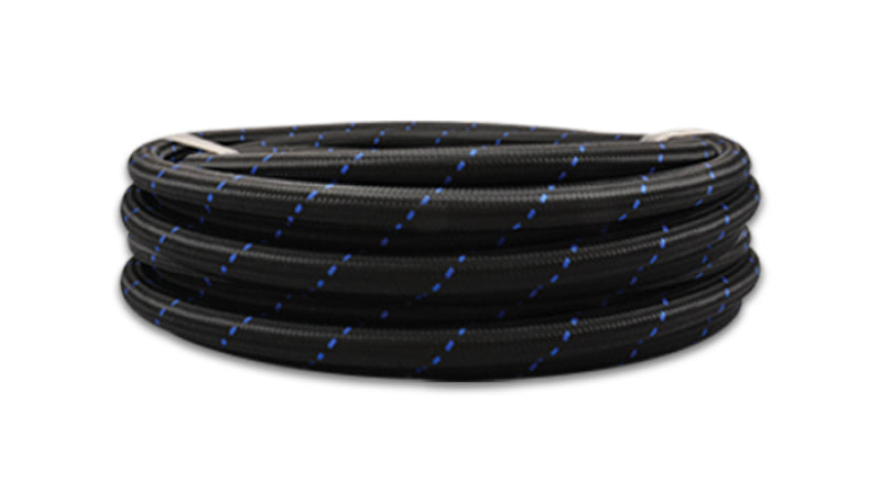 Vibrant 11970B -10 AN Two-Tone Black/Blue Nylon Braided Flex Hose (10 foot roll)