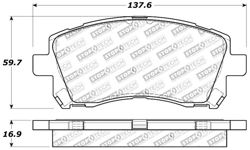 Stoptech 309.0721 Performance 02-03 WRX Front Brake Pads