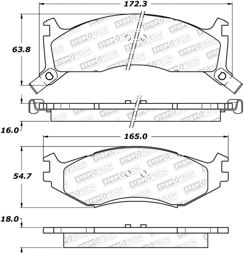 Stoptech 308.0524 Street Brake Pads - Front
