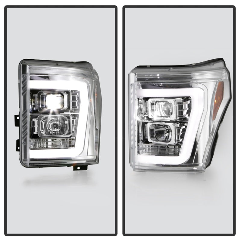 Spyder 5087881 fits Ford 11-16 F250/350/450 V2 High-Power LED Headlights-White
