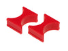 Prothane 19-1722 Universal Shock Reservoir Mounts - 2.5/2.5 Diameter - Red