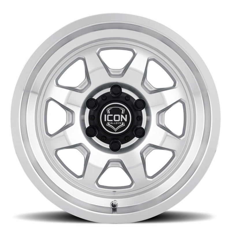 ICON 8117857345SM Nuevo 17 X 8.5 5 X 5 6mm Offset 4.5in BS Silver Machined