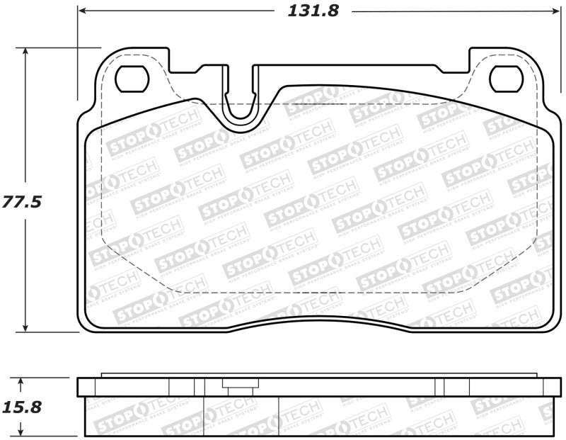 Stoptech 308.1663 07-15 fits Audi Q7 Street Performance Front Brake Pads