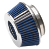 Edelbrock 43613 Air Filter Pro-Flo Series Conical 3 7In Tall Blue/Chrome