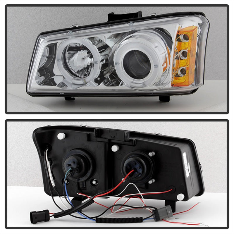 Spyder 5009463 fits Chevy 03-06 Silverado 1500 Projector Headlights LED Halo LE
