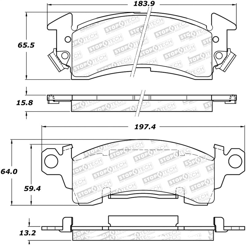 Stoptech 308.0052 Street Brake Pads