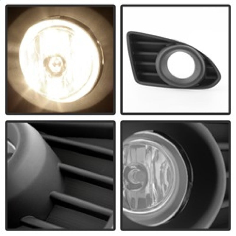 Spyder 5077868 fits Scion 12-20 IQ 2013 OEM Fog Light w/Switch- Clear FL-SIQ12-