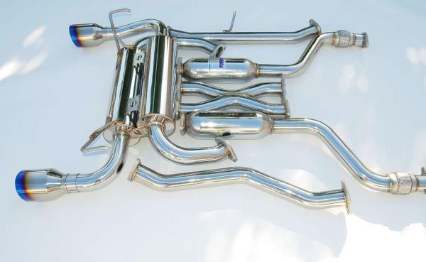 Invidia HS03IFXGIT 03-08 fits Infiniti FX35/45 Gemini Single Layer Titanium Tip