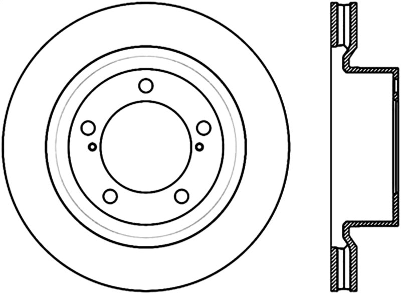 Stoptech 127.44156CL 17-18 Lexus LX SportStop Cryo Slotted & Drilled Front Left Rotor