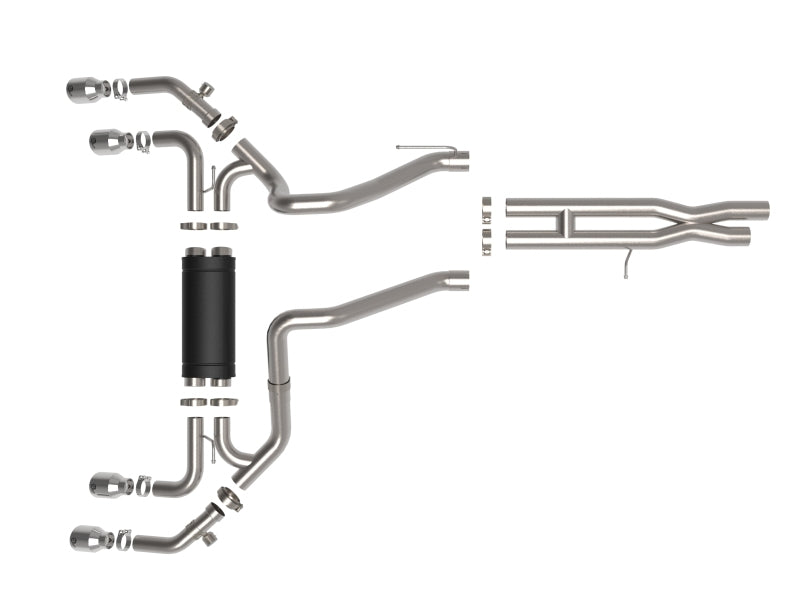 AFE 49-38098-P Series 2.5in 304SS Cat-Back Exhaust 2021+ fits Jeep Wrangler 39