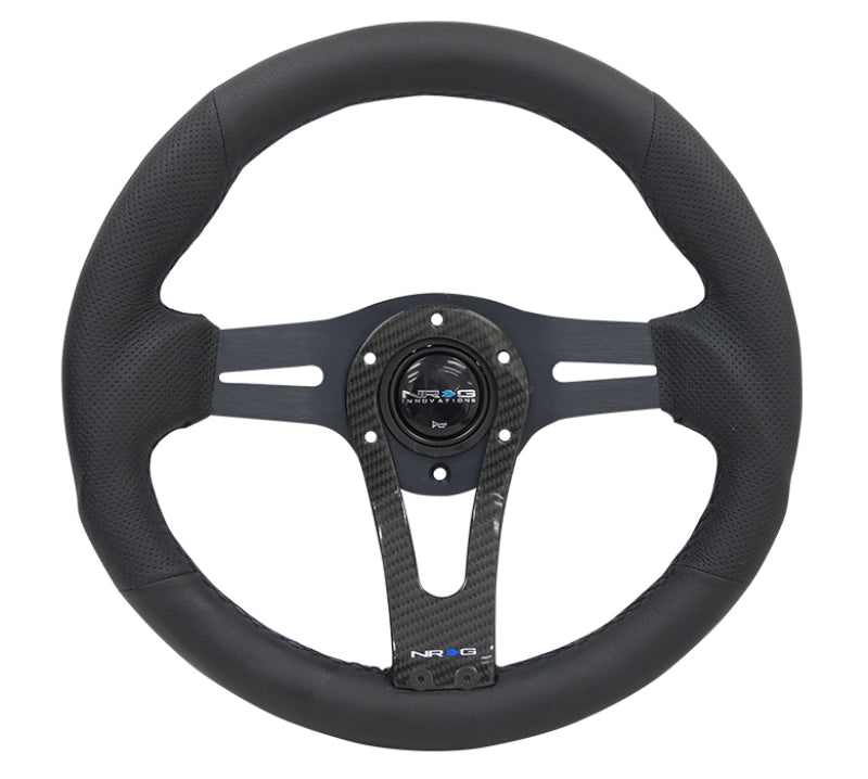 NRG RST-002RCF Reinforced Steering Wheel (320mm) w/Carbon Center Spoke