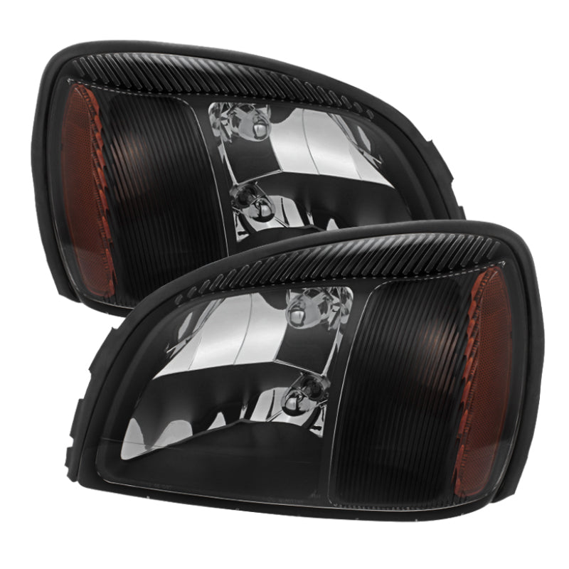 5079824 Xtune fits Cadillac 00-20 Deville 2005 Crystal Headlights Black HD-JH-