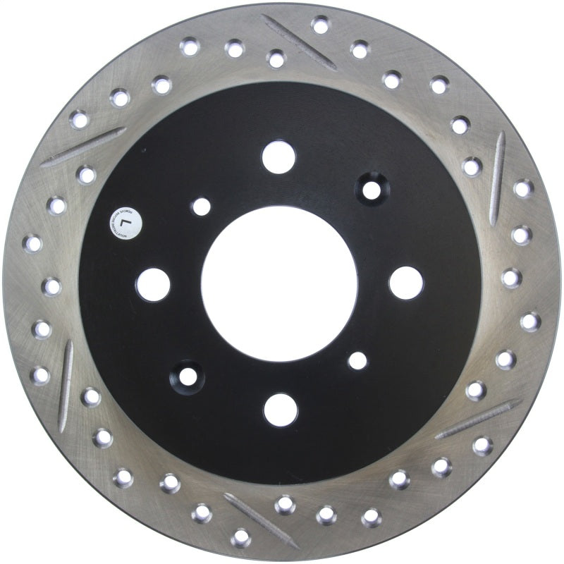 Stoptech 127.40017L 90-96 fits Acura Integra / 97-01 Integra (Exc. Type R) Slotted & Drilled Left Rear Rotor