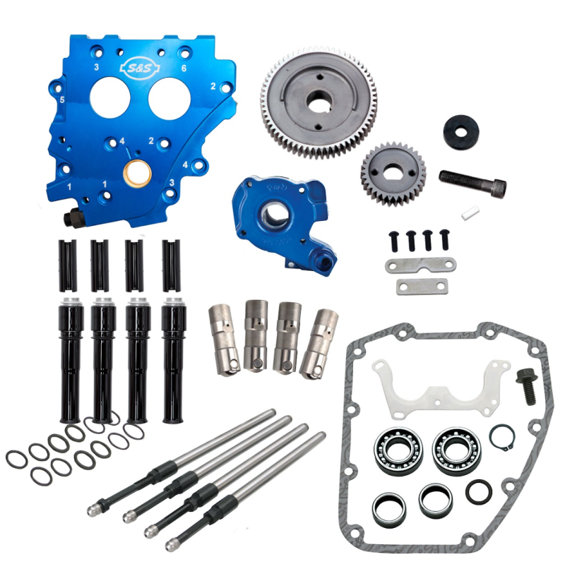 S&S 310-1266 Cycle 99-06 BT Gear Drive Cam Chest Kit w/o Cam - Black Pushrod Tub