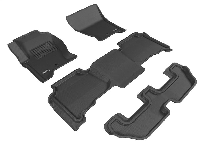 3D MAXpider 14-24 fits Infiniti Qx80 7-Seat / Qx56 11-13 Elegant Black R1 R2 R3