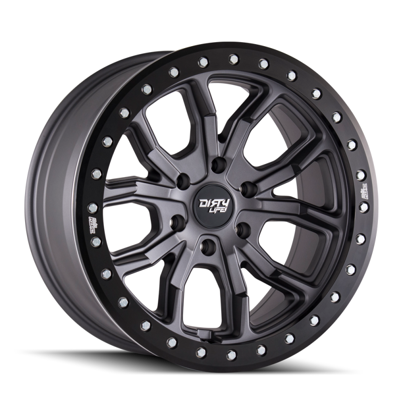 Dirty Life 9303-7973MGT38 9303 DT-1 17x9/5x127 BP/-38mm Offset/78.1mm Hub Matte Gunmetal Wheel - Beadlock