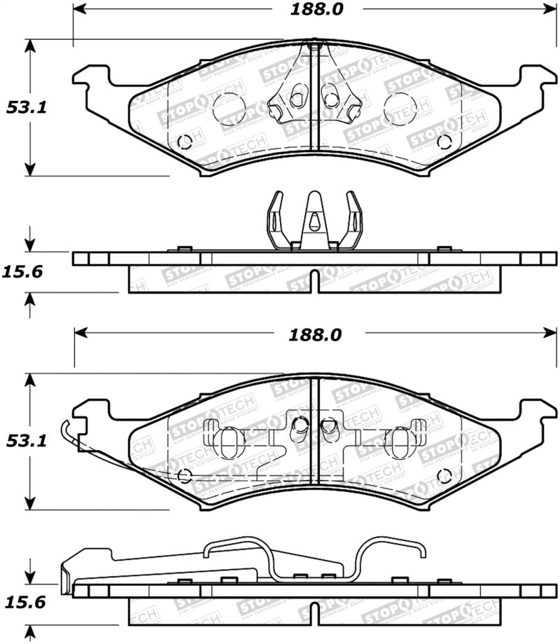 Stoptech 308.0324 Street Brake Pads