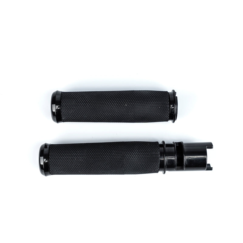 Bikers Choice 485814 Billet Aluminum Black Throttle-By-Wire Contour Grips