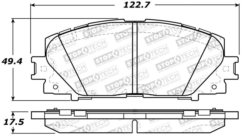Stoptech 308.1184 Street Brake Pads