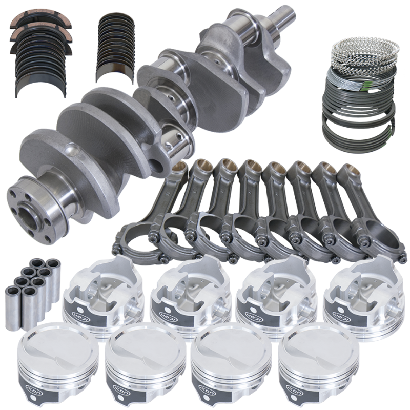 Eagle 64637000 fits Ford 351W 4.000in Crank 2.750in Mains 6.200in I-Beam Rods 4.000in Pistons Rotating Assembly