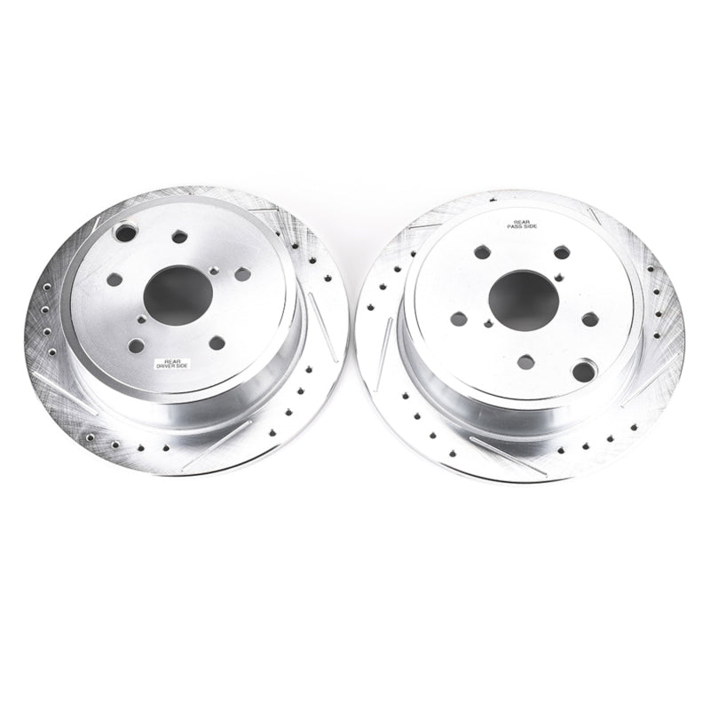 PowerStop fits Subaru 15-19 WRX Rear Evolution Drilled & Slotted Rotors - Pair