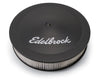 Edelbrock 1223 Air Cleaner Pro-Flo Series Round Steel Top Paper Element 14In Dia X 3 75In Dropped Base