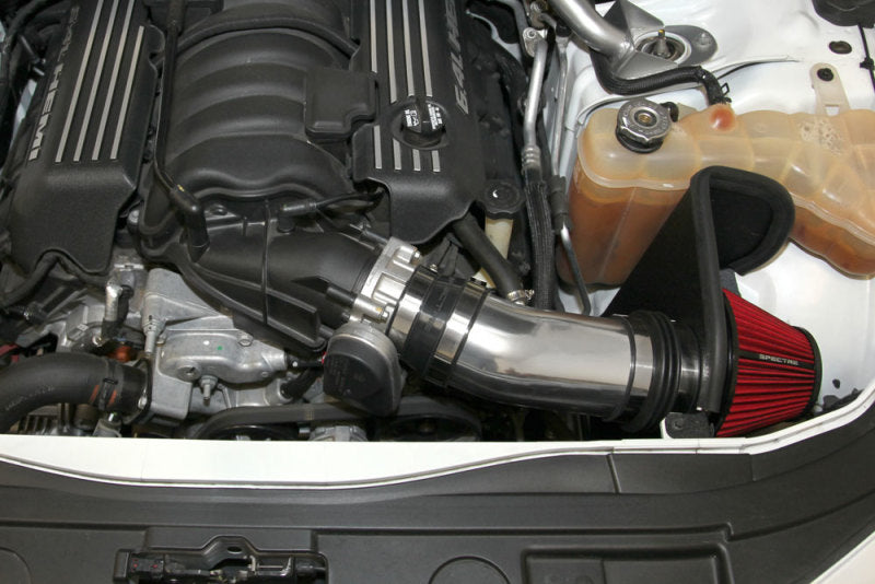 Spectre 9003 11-14 fits Challenger/Charger V8-6.4L F/I Air Intake Kit - Polished w/Red Filter