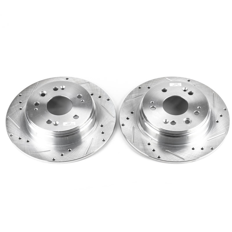 PowerStop fits Honda 02-04 CR-V Rear Evolution Drilled & Slotted Rotors - Pair