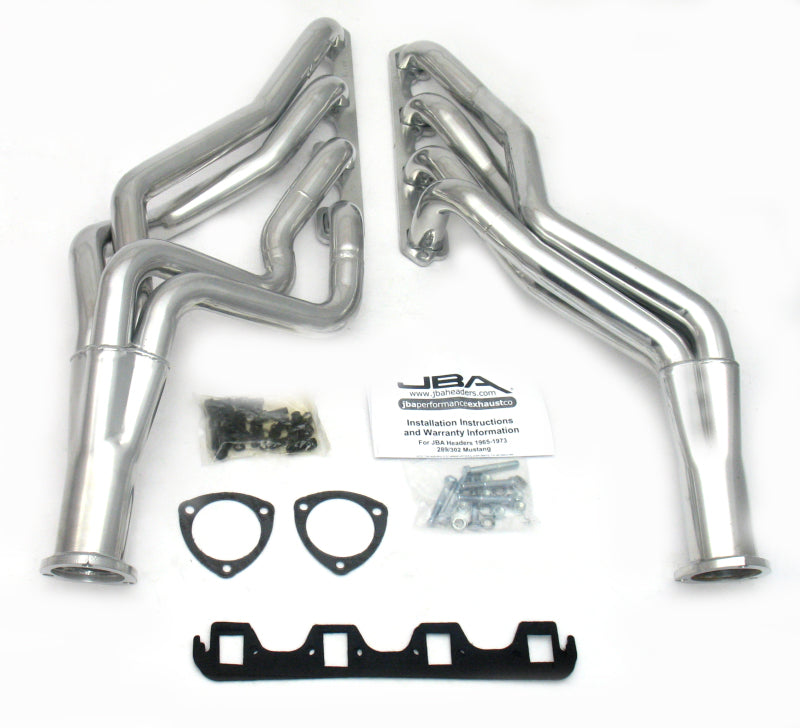 JBA 6611SJS fits Ford 65-73 Mustang 260-302 SBF 5 Speed T5/T56 1-3/4in Primary Silver Ctd Long Tube Header