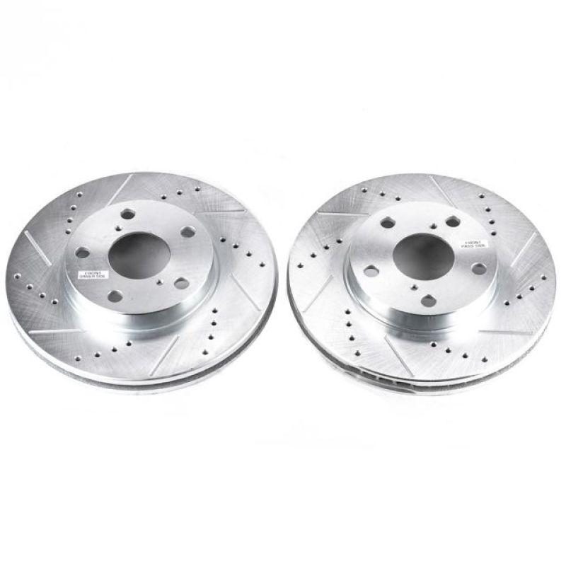 PowerStop fits Toyota 01-05 RAV4 Front Evolution Drilled & Slotted Rotors - Pair