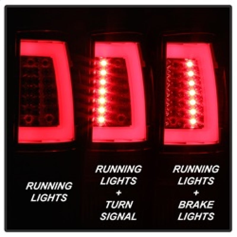 Spyder 5084163 fits Chevy 00-06 Suburban 1500/2500 V2 Light Bar LED Tail Lights