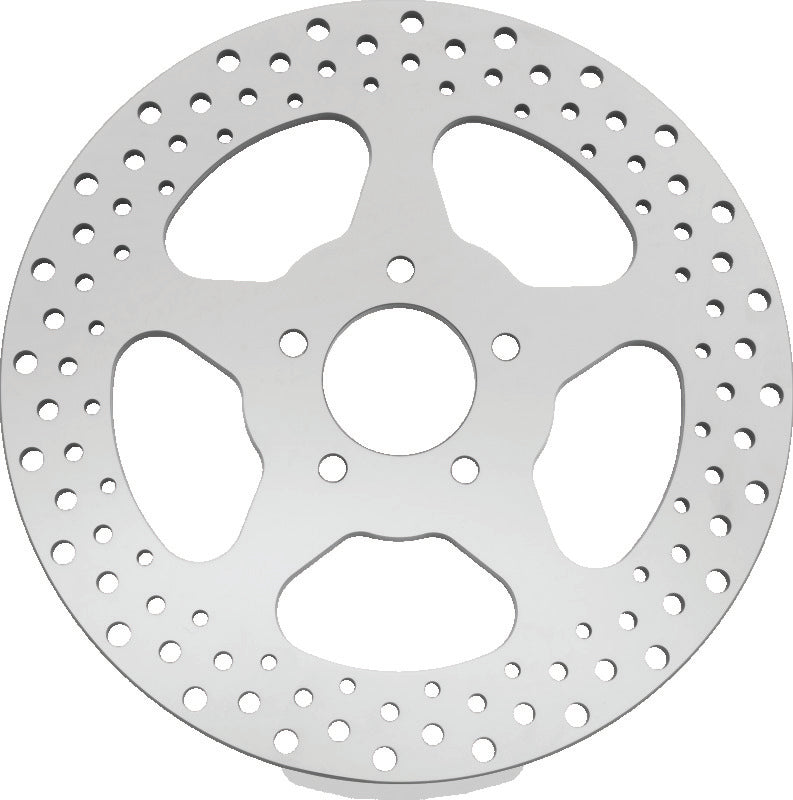 Bikers Choice 619974 00-17 Big Twin 11.5 In Polished Rear 5 Spoke Drilled Stnle