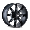 ION 181-7956M12 Type 181 17x9 / 5x114.3 BP / -12mm Offset / 87mm Hub Satin Black/Milled Spokes Wheel