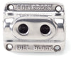 Edelbrock 12801 Polished Fuel Block Dual Carb